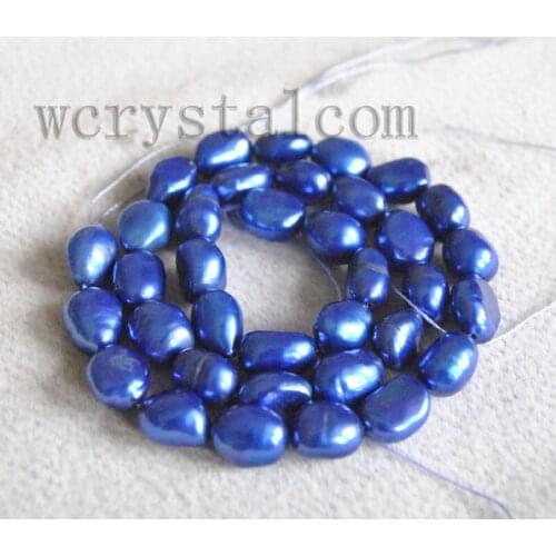 Dark Royal Blue Baroque Cultured Pearl Loose Strand