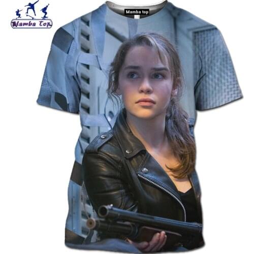 Mamba Top 3D Summer Short-Sleeved Beauty Shirt Thriller Movie The Terminator T-Shirt Mechanical Bikini Shirt Hero Mens T-Shirt