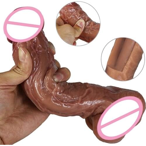 Advanced Simulation Liquid Silicone Dildo Highly Life-like Sex Toys For Women Adults Erotic Product Female Masturbating Tools