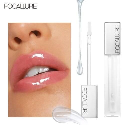 FOCALLURE Liquid Lipstick Makeup Transparent Lip Glaze Moisturizing Lip Gloss Glossy Lip Clear Nourish Lip Lines Lip Care TSLM2