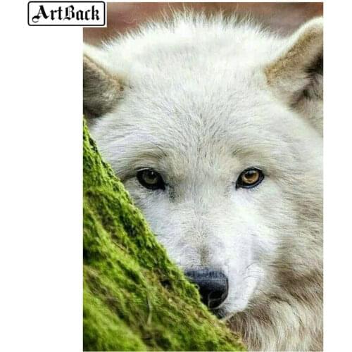 Animals full square / round diamond painting wolf diy 5d diamond mosaic wolf canvas embroidery crafts stickers