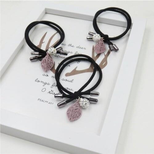 10PCS/LOT Hollow Leaves Knot Elastic Hair Bands Toys For Girls Handmade Bow Headband Scrunchy Kids Hair Accessories For Women