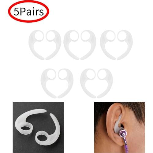 10 Silicone Earbud Hooks Budlocks Earphone Sport Running Grips Earbuds Fins Wings Adapters Eartips for in-Ear and Canal Earbuds