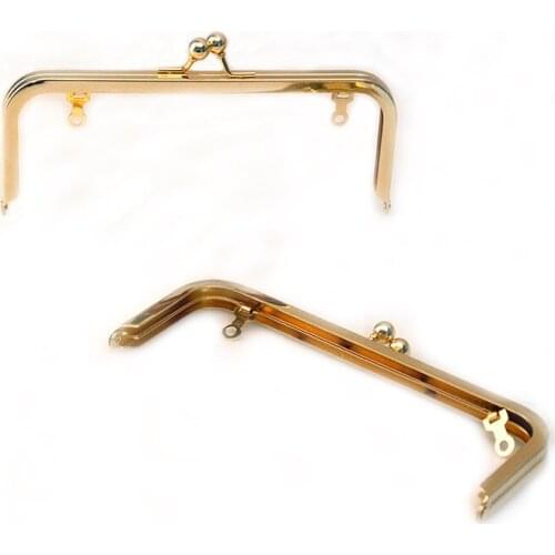 20cm Bag Accessories Large Size Square Metal Kiss Clasp Purse Frame Metal Clutch Bag Frame for Bag Sewing Craft