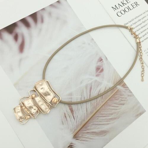 2019 Fashion Ladder Pendant Necklace Maxi Collares Statement Jewelry Crystal Choker Necklace Summer Style