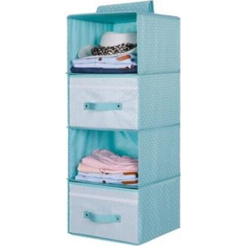 2019 new year multi-layer wardrobe storage boxes Load-bearing no smell shelves with 2 drawers foldable bag hanging shelves