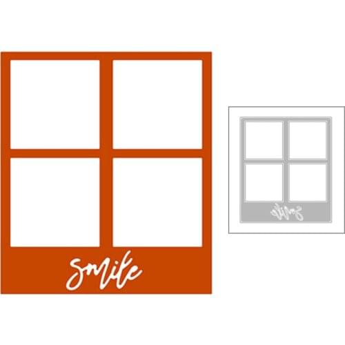 2020 New Rectangle Background Metal Cutting Dies For Embossing Square Photo Frame Making Album Card Paper Scrapbooking No Stamps