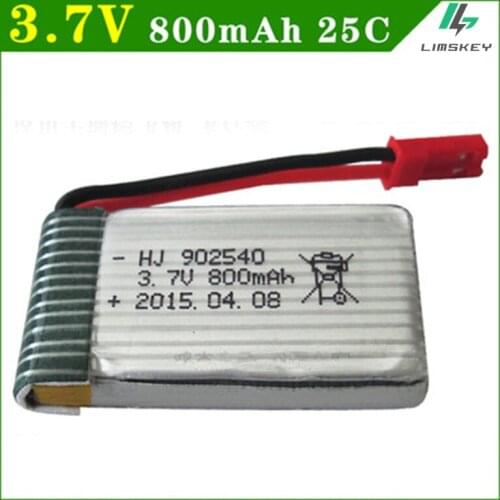 3.7V 800mah Lipo Battery For MJXRC X400 X500 HENGDI 1315 HJ818 battery Lipo 3.7 V 800 mah 902540 25C