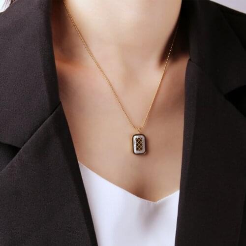 316L Stainless Steel 2021 New Fashion Upscale Jewelry Vintage Minimalism Charms Beaded Chain Choker Necklaces Pendants For Women