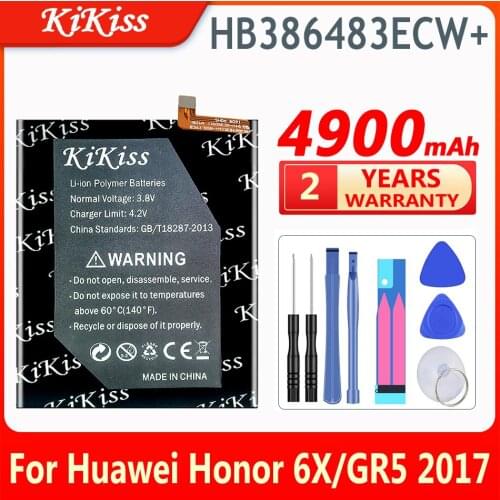 4900mAh HB386483ECW+ Battery For Huawei Honor 6X / GR5 2017 BLL-L23 L21 L22 / Mate 9 lite BLN-L24 L22 L21 / G9 plus / Maimang 5
