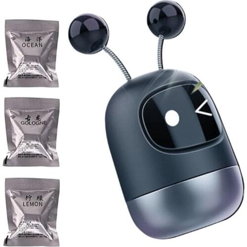 N0HF Car Air Freshener Stick/Clip Creative Robot with Swing Tentacle Perfume Diffuser Aromatherapy Decor 3 Scents
