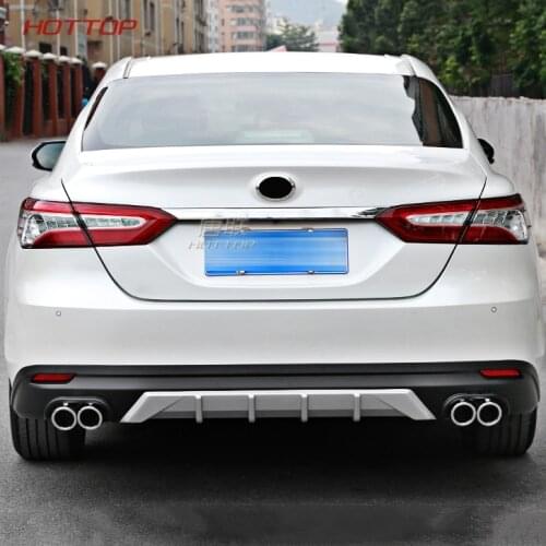 ABS Paint Car Rear Bumper Spoiler Lip, Auto Car Rear Bumper Diffuser For Toyota Camry 2018 2019 8th accessories