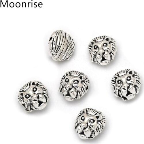 10Pcs Animal Tibetan Loose Spacer Beads Lion Spacer Beads Fit European Charm For Bracelet Necklace Jewelry Making