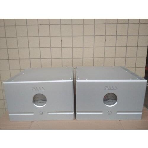 1 pair PASS case/Mono post amplifier/Class A/vu meter/HiFi/amplificador audio diy home audio case (320*200*313mm)