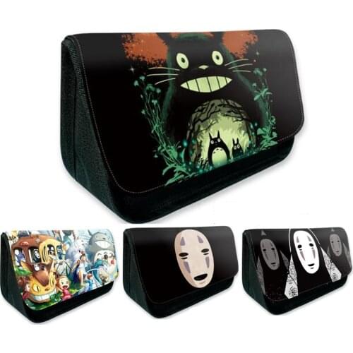 Smile My Neighbor Totoro Pencil Case Wallet Purse School Pen Zipper Bag Anime Cartoon Kids Gift