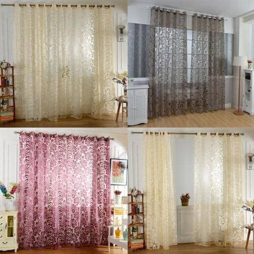 1 Sheet Curtains European Luxury Tulle Curtains for Living Room Elgent Fabric for Bedroom French Windows Curtain Screens