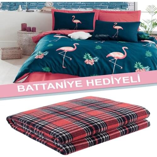 Cotton Solid Color Double Duvet Cover Set FreshColor 5-Piece Modern And Stylish Design European American Style BLANKET GIFT