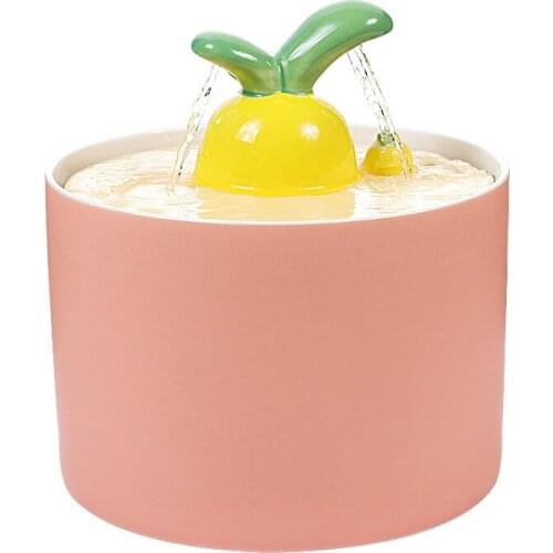 Ceramics Pet Water Fountain Automatic Cat Water Dispenser Feeder Bowl Smart Dog Drinking Feeder Bass Low Noise Smart Power Off