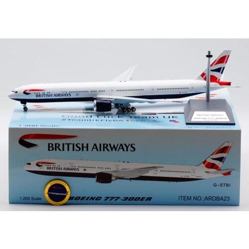 1:200 Alloy Collectible Plane Gift ARD ARDBA23 British Airways Boeing B777-300ER Diecast Aircraft JET Model G-STBI With Stand