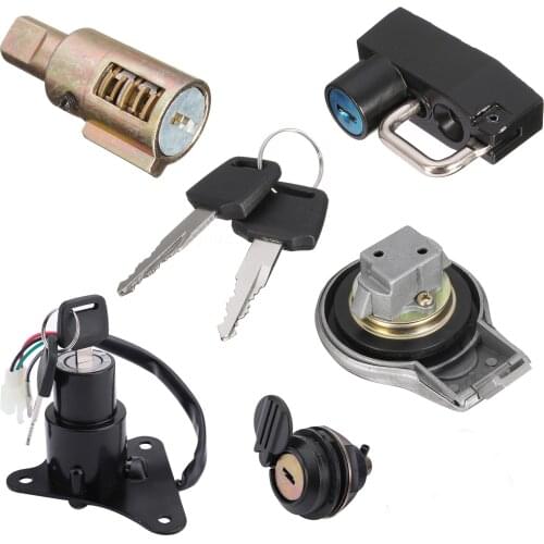 Artudatech Ignition Gas Cap Seat Steering Lock Key Set For Yamaha Virago XV 125 250 240 535 Motorcycle Accessories Parts