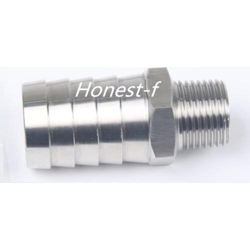 LTWFITTING Bar Production Stainless Steel 316 Barb Fitting Coupler / Connector 1" Hose ID x 1/2" Male NPT Air Fuel Water