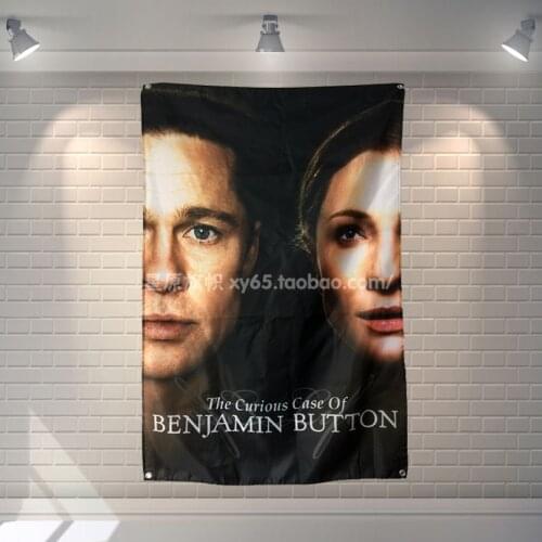"The Curious Case Of Benjamin Button" Classic Movies Cloth Flag Banners Bar Billiards Hall Studio Theme Wall Hanging Decoration