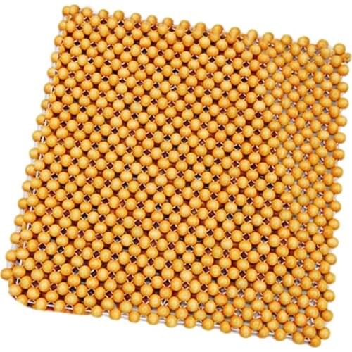 Muzhu Car Seat Cushion Wooden Beads Chair Art Massage Cushion Car Seat Cushion Car Seat Cover Bead Pad Beige