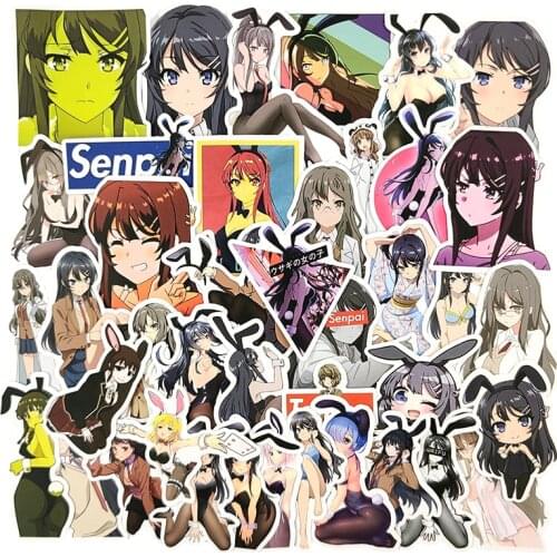 10/30/50pcs/pack Anime Seishun Buta Yarou wa Bunny Girl Senpai no Yume wo Minai Stickers For Refrigerator Car Bicycle Notebook