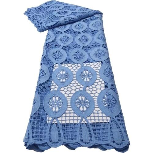 New Guipure Cord Lace Fabric 2021 African Mesh Lace Fabric High Quality Water Soluble Cord Laces For Nigerian Party Dress 5Yards