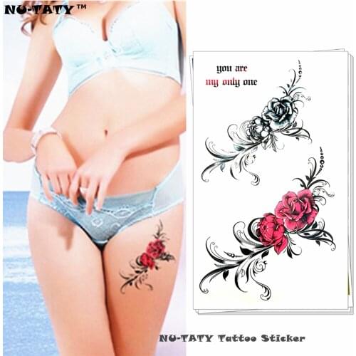 Nu-TATY You are My Only One Temporary Tattoo Body Art Arm Flash Tattoo Stickers 17*10cm Waterproof Fake Henna Painless Tattoo