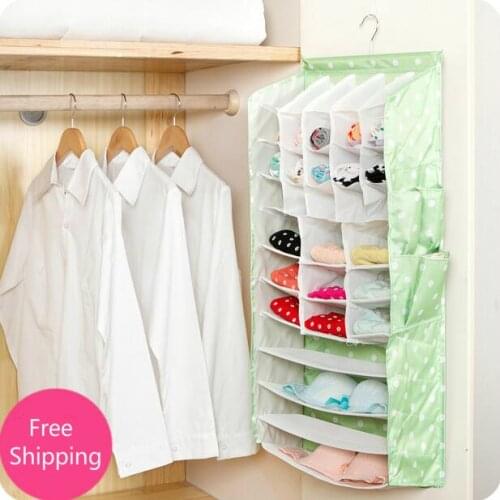 Oxford Wardrobe Underwear Panties Organizer Bra Socks Finishing Box Hanging Clothing Storage Bag