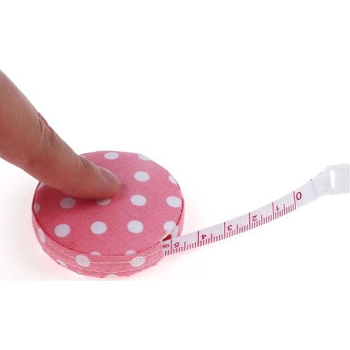 Mini Tape Measure Portable Retractable Ruler Fabric Covered Craft Tailor Ruler Measuring Tape Sewing Tools Accessories 1.5m/60in