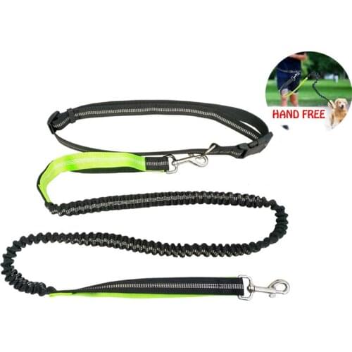 Hands Free Leashes for Small Medium Large Dogs Reflective Retractable Dog Leashes Bungee Running Walking Breast-band Belt Lead