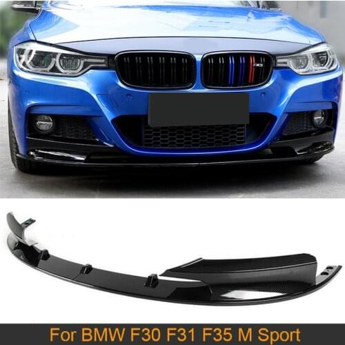Carbon Look Car Front Bumper Lip Diffuser For BMW F30 F31 F35 M Sport 2012 - 2018 ABS Front Lip