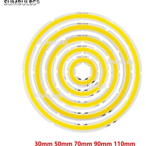 2W-12W angel eyes led cob light source annual shape 12V DC 20mm-120mm cob ring led cold warm white light source for diy bulb
