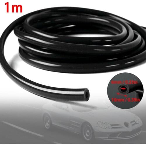 1M Fuel Hose 6mm 1/4" Inches Full Silicone Fuel Gasoline Oil Air Vacuum Hose Line Pipe Tube Car Accessories