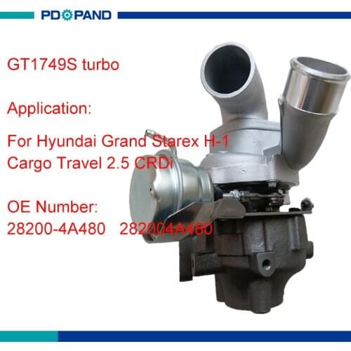 GT1749S turbo charger kit turbocharger 28200-4A480 282004A480 for Hyundai Grand Starex H-1 Travel Cargo 2.5 CRDi D4CB 2.5L