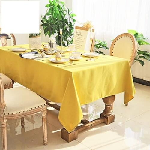 Tafelkleed Waterproof Imitation Cotton Linen Thickened Pure Color Tablecloth Coffee Table Cloth Nordic Modern скатерть на стол