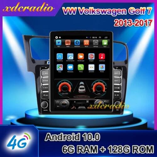 Xdcradio 10.4 INCH Tesla Style Screen Android 10.0 For VW Volkswagen Golf 7 Golf7 Car Radio DVD Multimedia Player GPS Navigation