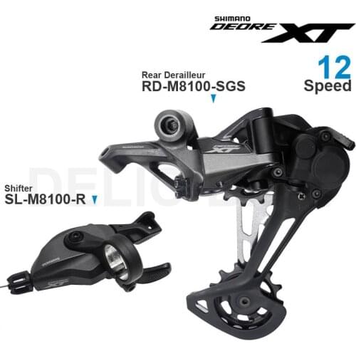 SHIMANO DEORE XT M8100 12v groupset mtb bike bicycle 1x12-speed SL+RD M8100 rear derailleur with right side shifter Original