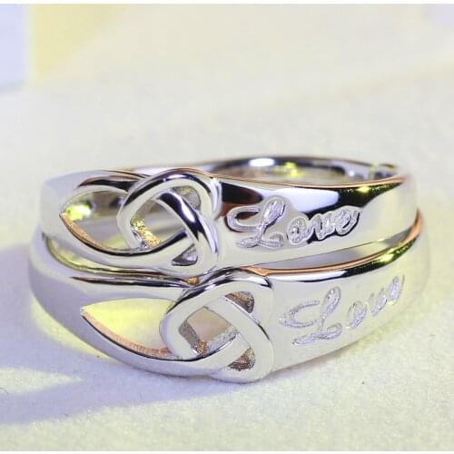 2021 Summer Collection Heart To Heart Silver Color Ring Double Heart Fine Jewelry For Women Engagement Ring Jz45