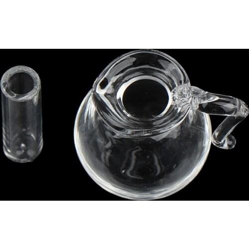 1 Pc DIY 1/12 Handmade Dollhouse Mini Glass Fruit Juice Pot Kettle Model Toys for Doll House Decor