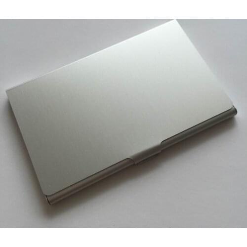 100 pcs Stainless Steel Pocket Box Business ID Credit Card Case Metal Fine Box Holder Silver