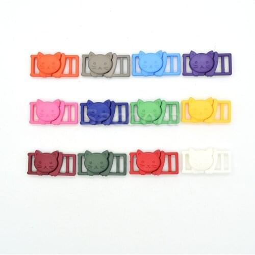 1200pcs 3/8"(11mm) Colorful Cat-Head Plastic Safty Breakaway Buckles For Cat Collar /Paracord Webbing Garment Accessories