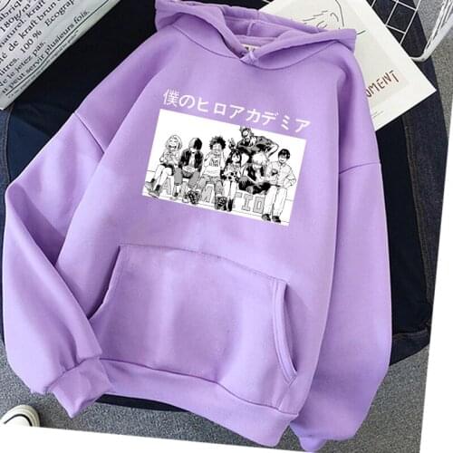 2021 New My Hero Academia Funny Todoroki Anime Hoodie Men Unisex Boku No Hero Academia Himiko Toga Sweatshirt Graphic Hoody Male