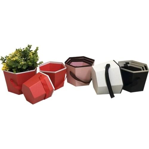 3pcs/set Hexagon party gift packing, flower boxes Valentines Day, Mothers Day, Engagement for girl friend