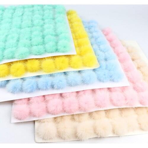 3cm Mink Fur Ball Fluffy Keychain Hair Accessories Earrings Sandals Household Furry Handmade DIY Material Accessories 20/50pcs