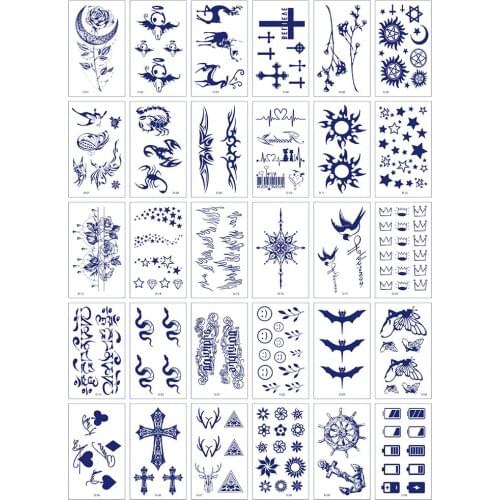 30pcs Juice Tattoo Stickers Small Fresh Simulation Tattoo Herbal Tattoo Stickers Waterproof Temporary Tattoo Stickers