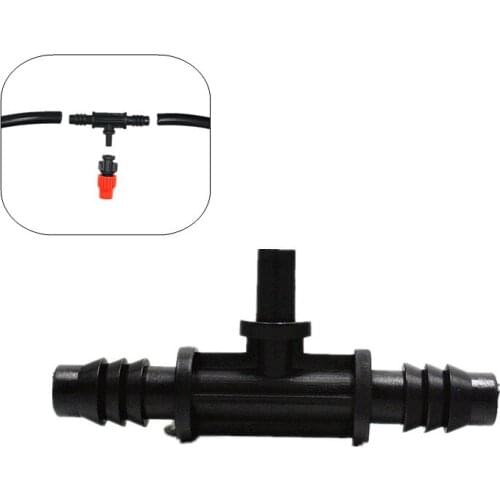 3/8"(11 x 8 mm) Barb To 6mm Slip Tee Garden Reducing Connectors Drip Irrigation Watering Sprinkler Nozzle Joint Fittings