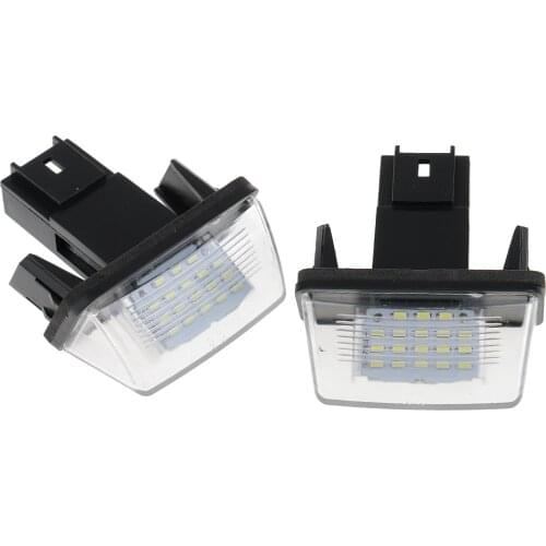 2 Piece Car 18 LED Number Plate Lamp for Peugeot 307 308 208 207 406 407 Partner
